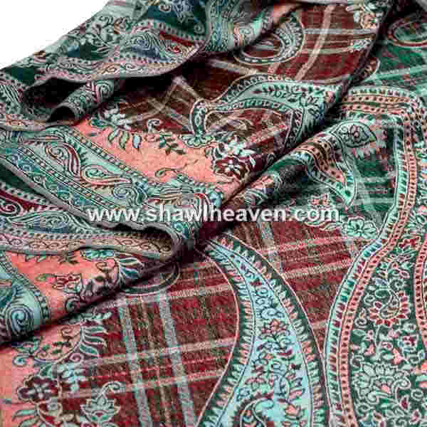 Plaid paisley fusion winter scarf
